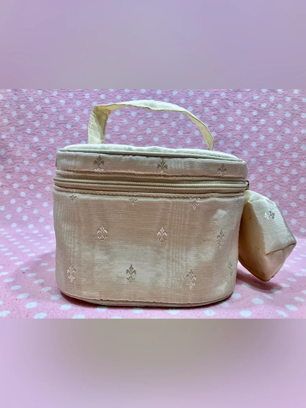 Oscar de la Renta Cream Travel/Cosmetic Bag NWT